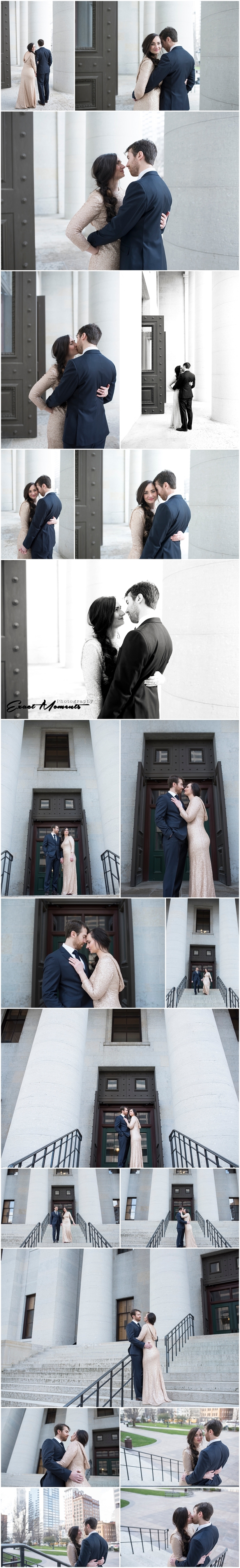 Ohio Statehouse Bride and Groom Photos